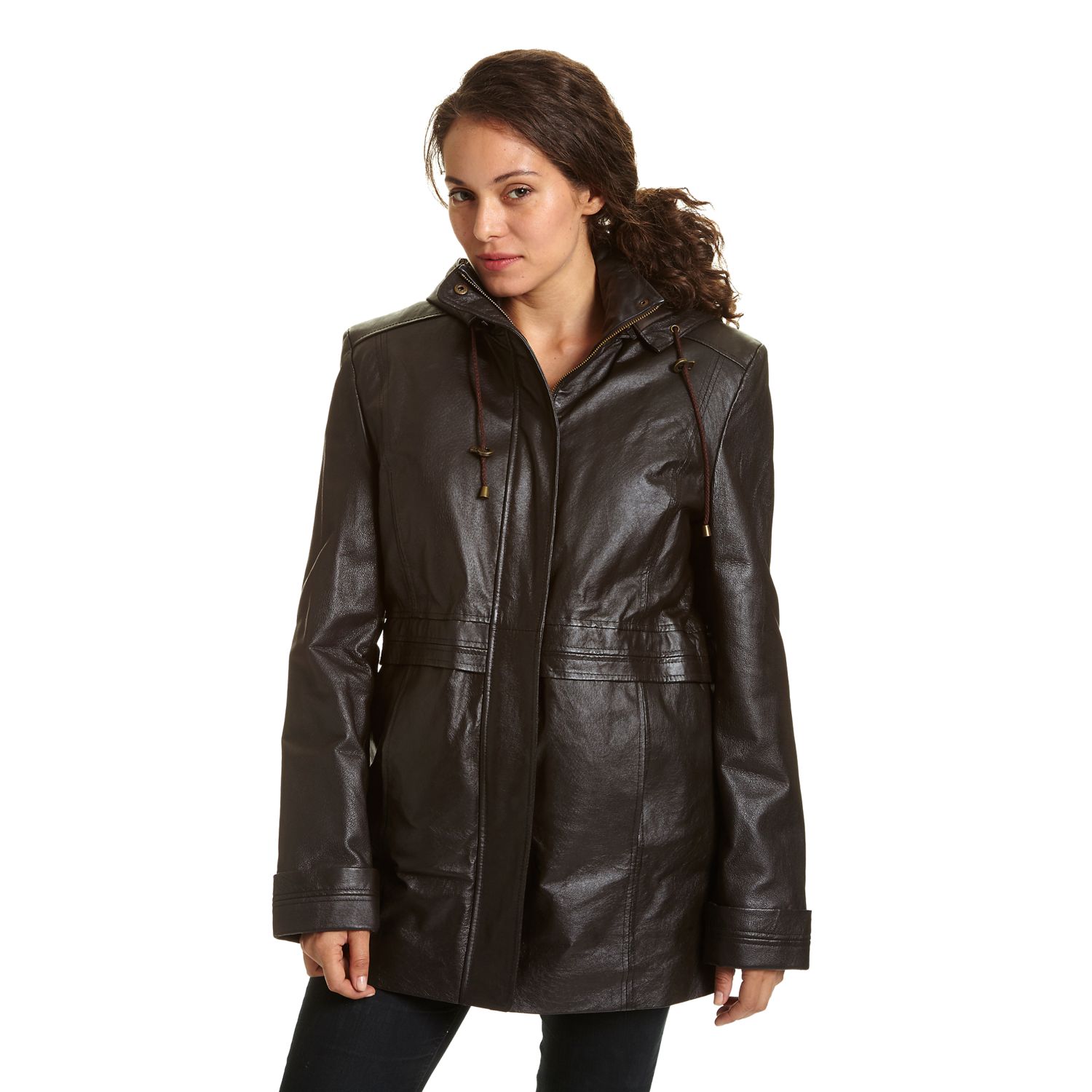 kohls black leather jacket