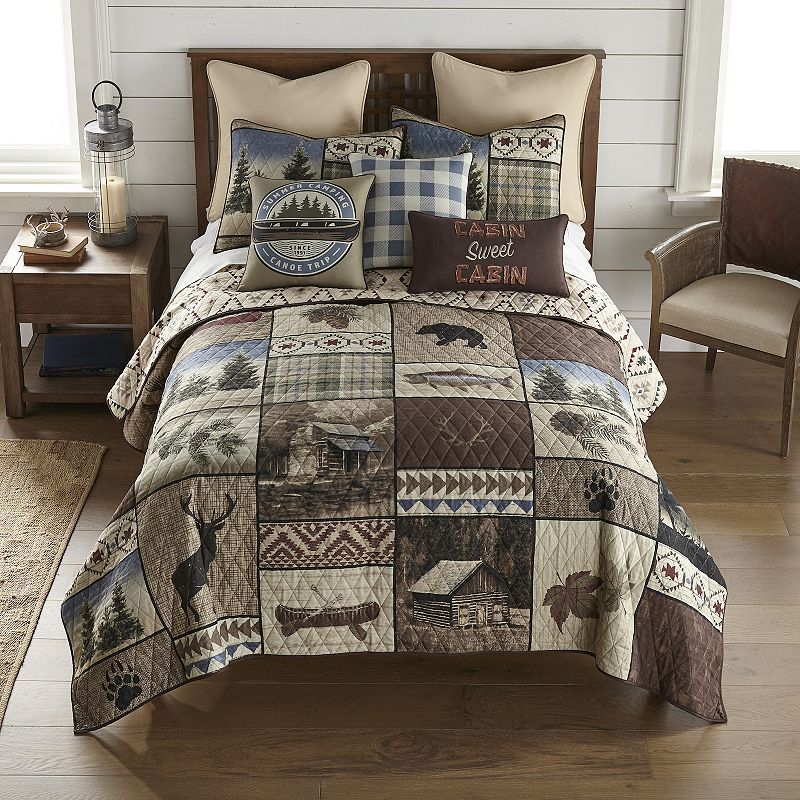 Donna Sharp Mountain Stream Quilt Set with Shams, Multicolor, King