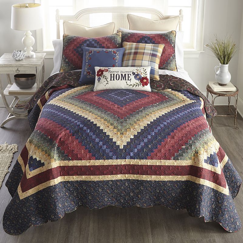 Donna Sharp Chesapeake Quilt Set with Shams, Multicolor, Queen