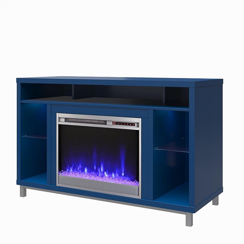 Ameriwood Home Lumina Fireplace TV Stand, Blue