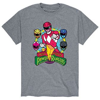 Men's Power Rangers Red Ranger Faces Tee
