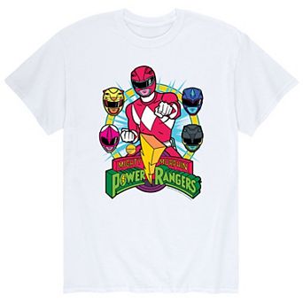 Men's Power Rangers Red Ranger Faces Tee
