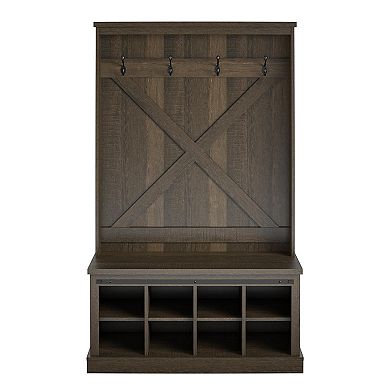 Ameriwood Home Knox County Entryway Bench & Hall Tree