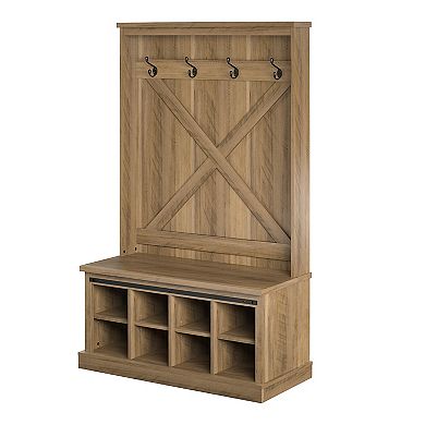 Ameriwood Home Knox County Entryway Bench & Hall Tree