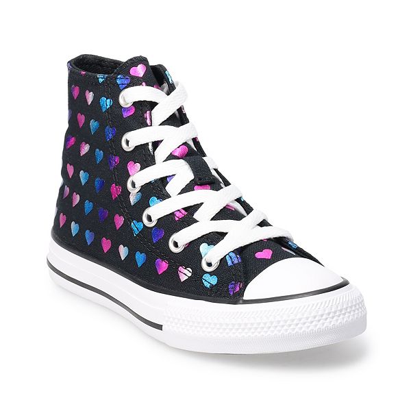 Converse Heart Foil Little Kid Girls' High-Top Sneakers