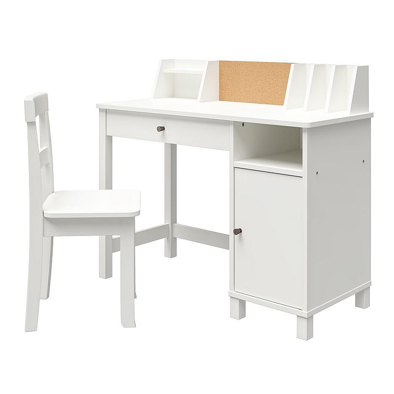 Ameriwood Home Abigail Kids Desk & Chair 2-piece Set, White