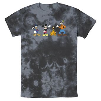Disney's Mickey Mouse & Friends Men's Line Up Waving Hello Wash Tee