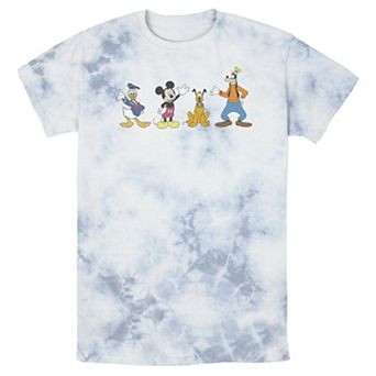 Disney's Mickey Mouse & Friends Men's Line Up Waving Hello Wash Tee