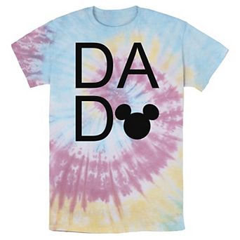 Men's Disney Mickey Mouse Dad Letter Stack Logo Wash Tee