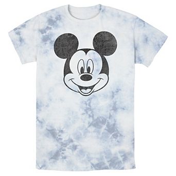Men's Disney Mickey Mouse Black and White Portrait Wash Tee