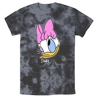Men's Disney Daisy Duck Winking Face Portrait Wash Tee
