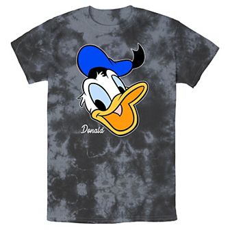 Men's Disney Donald Duck Smiling Face Portrait Wash Tee