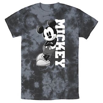 Men's Disney Mickey Mouse Leaning on Name Wash Tee