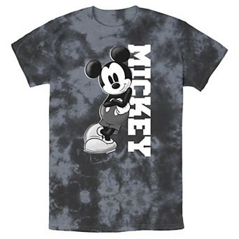Men's Disney Mickey Mouse Leaning on Name Wash Tee