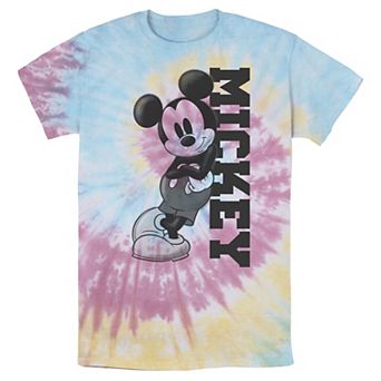 Men's Disney Mickey Mouse Leaning on Name Wash Tee
