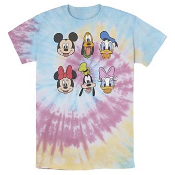 Men's Disney Mickey And Friends Group Shot Heads Wash Tee