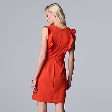 Women's Simply Vera Vera Wang Ruffle Sheath Cocktail Dress