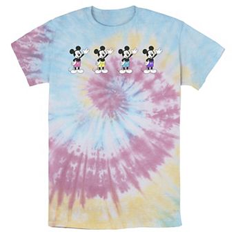 Men's Disney Mickey And Friends Mickey Mouse Neon Line Up Wash Tee