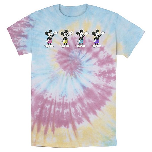 Men's Disney Mickey And Friends Mickey Mouse Neon Line Up Wash Tee