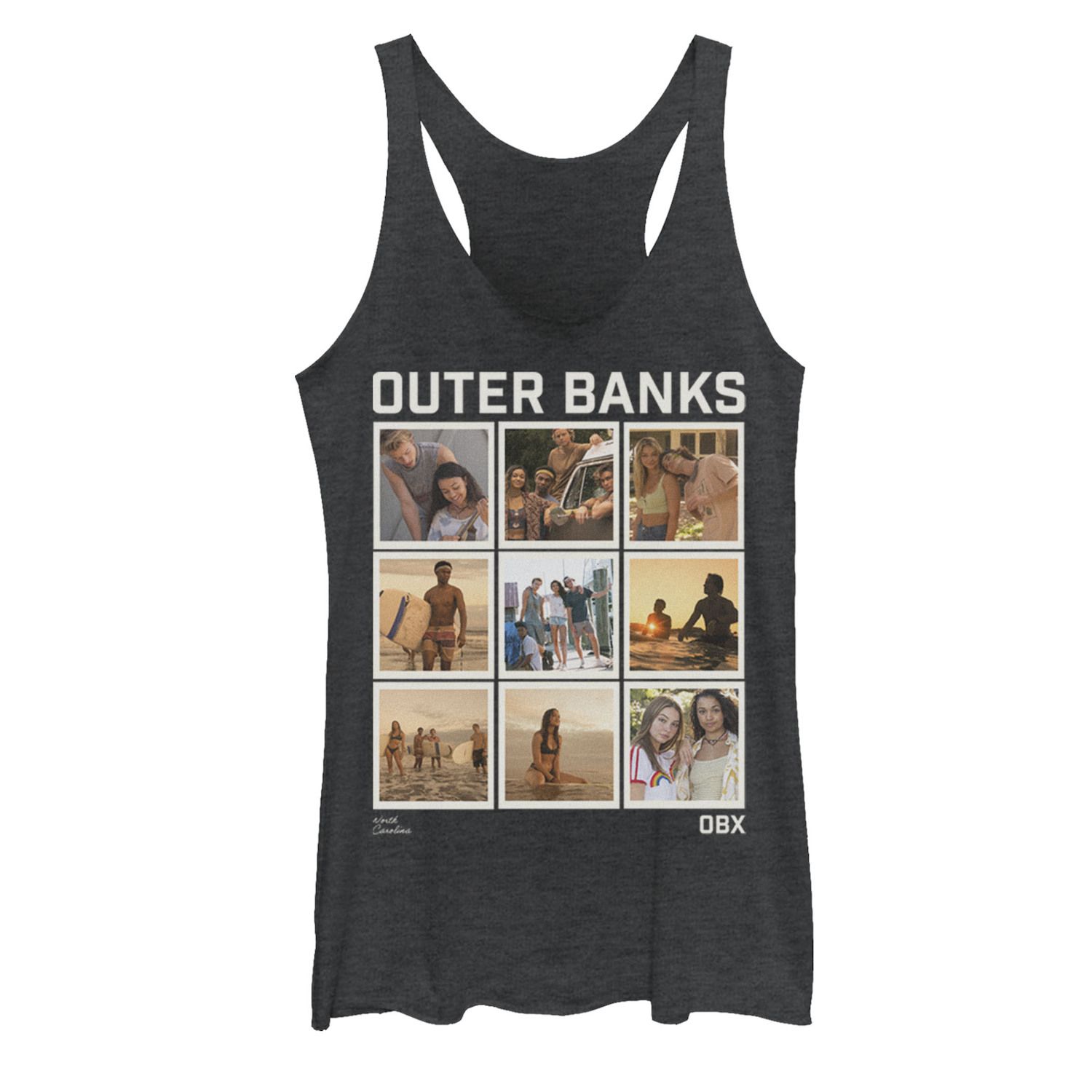 Juniors' Outer Banks Portrait Panels Graphic Tank Top