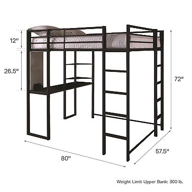 Atwater Living Alix Full Loft Bed & Desk