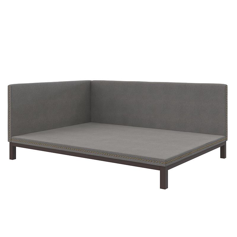 Atwater Living Doris Upholstered Twin Daybed, Grey, Queen