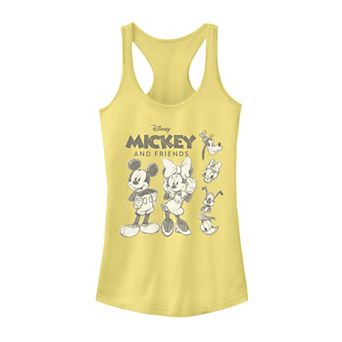 Disney's Mickey And Friends Juniors' Sketches Logo Racerback Graphic Tank Top
