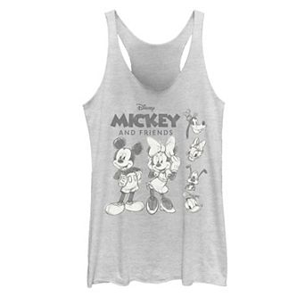 Disney's Mickey And Friends Juniors' Sketches Logo Racerback Graphic Tank Top