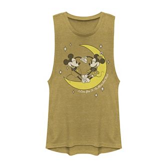 Disney's Mickey And Friends Mickey & Minnie "I Love You To The Moon & Back" Juniors' Muscle Tank Top