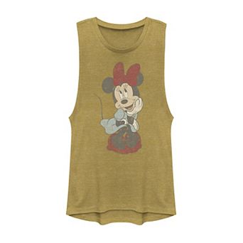 Disney's Mickey And Friends Minnie Mouse Faded Portrait Juniors' Muscle Tank Top