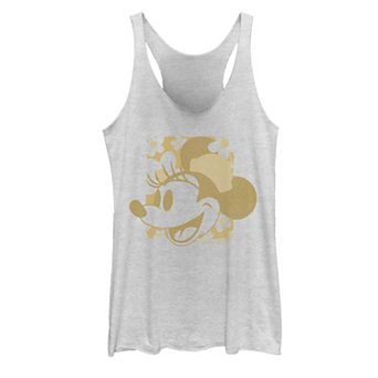 Disney's Minnie Mouse Vintage Golden Hue Portrait Juniors' Racerback Tank Top