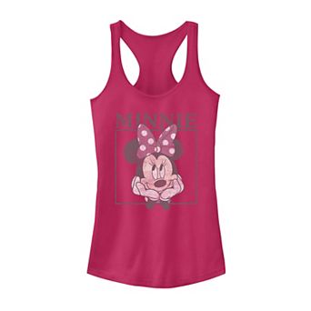 Disney's Minnie Mouse Distressed Framed Portrait Juniors' Racerback Tank Top