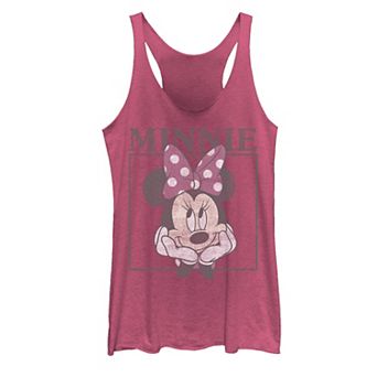 Disney's Minnie Mouse Distressed Framed Portrait Juniors' Racerback Tank Top