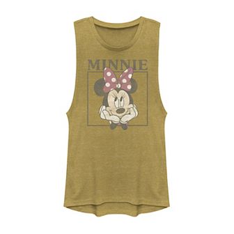 Disney's Minnie Mouse Distressed Framed Portrait Juniors' Muscle Tank Top