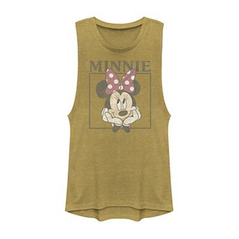 Disney's Minnie Mouse Distressed Framed Portrait Juniors' Muscle Tank Top