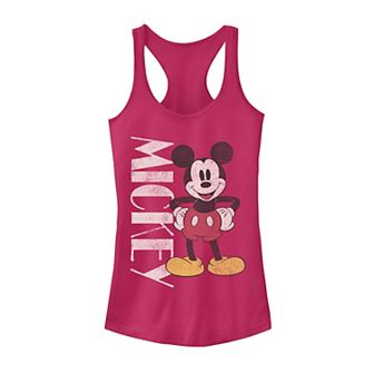 Disney's Mickey And Friends Mickey Vintage Stance Juniors' Racerback Graphic Tank Top