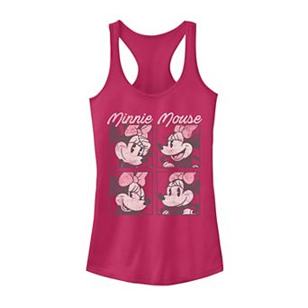 Disney's Mickey And Friends Minnie Mouse Vintage Box Up Juniors' Racerback Graphic Tank Top