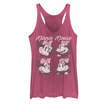 Disney's Mickey And Friends Minnie Mouse Vintage Box Up Juniors' Racerback Graphic Tank Top