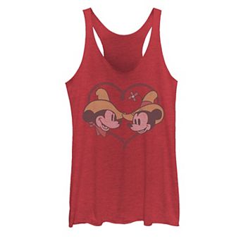 Disney's Mickey And Friends Mickey & Minnie Cowboy Heart Juniors' Racerback Graphic Tank Top
