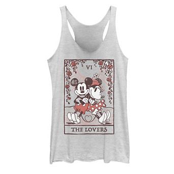 Disney's Mickey And Friends Mickey & Minnie Tarot Card Juniors' Racerback Graphic Tank Top