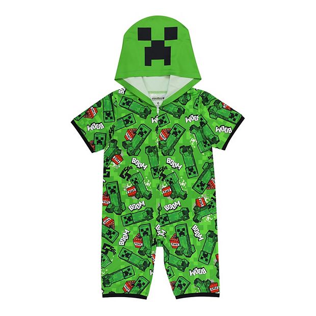 Minecraft hooded online pajamas