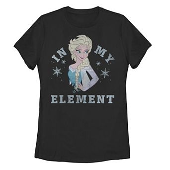 Disney's Frozen Elsa In My Element Snowflakes Juniors' Graphic Tee
