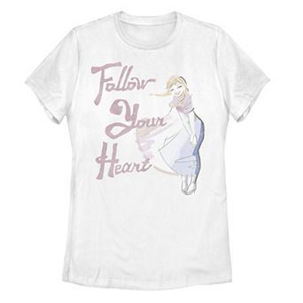 Disney's Frozen Anna Juniors' Sketched Follow Your Heart Graphic Tee