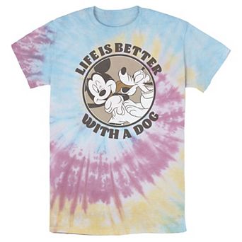 Men's Disney Mickey And Friends Life Is Better With A Dog Bomabrd Wash Tee