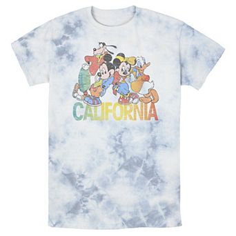 Men's Disney Mickey & Friends California Group Shot Bomabrd Wash Tee