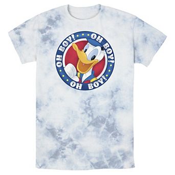 Men's Disney Mickey & Friends Donald Duck Oh Boy Oh Boy Oh Boy Bomabrd Wash Tee