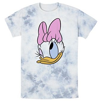 Men's Disney Daisy Duck Big Face Winking Bow Bomabrd Wash Tee