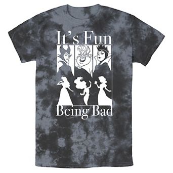 Men's Disney Princess Villain Trio Fun Being Bad Bomabrd Wash Tee