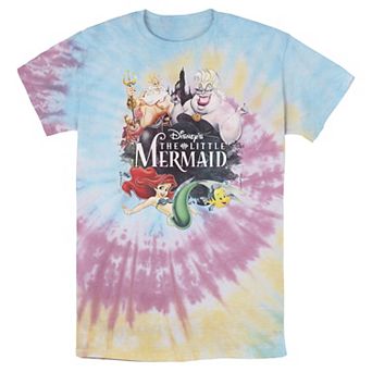 Men's Disney The Little Mermaid VHS Cover Portrait Bomabrd Wash Tee