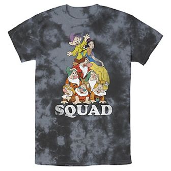 Men's Disney Snow White Seven Dwarves Squad Pile Bomabrd Wash Tee